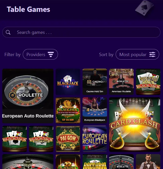 table Games